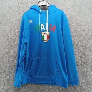 Italia Sweatshirt Mens Medium Blue Umbro‎ Sweater Pullover Hoodie